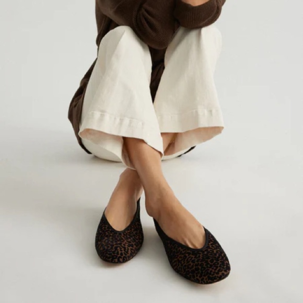 Tuckernuck Velvet Leopard Round Toe Ballet Flats - Picture 2 of 8